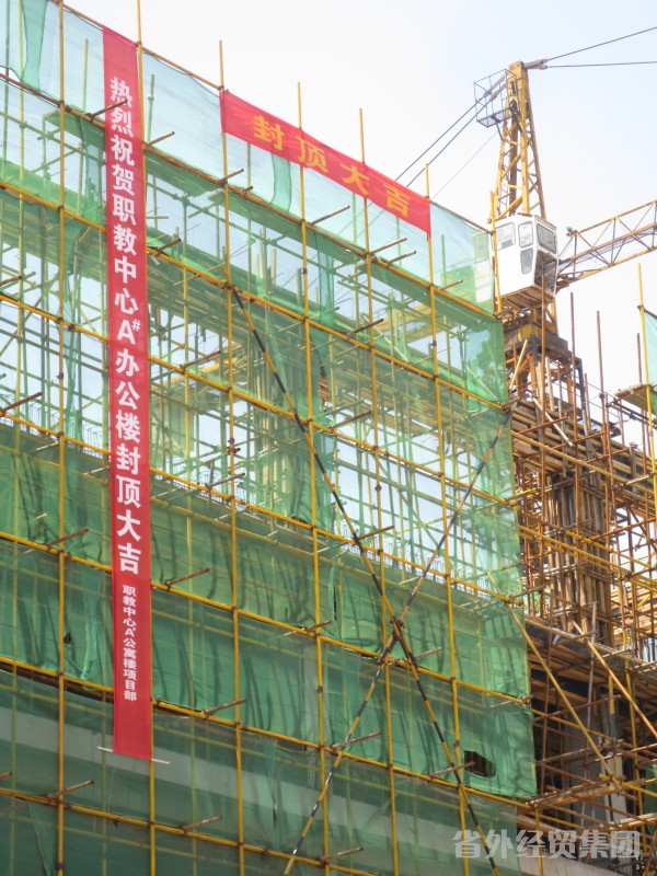集团建设三公司承建的澄城县职教中心新校区办公楼项目顺遂封顶-bevictor伟德官网